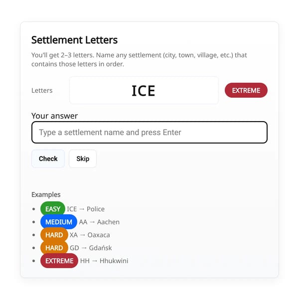 Word bomb but proper nouns(beta)