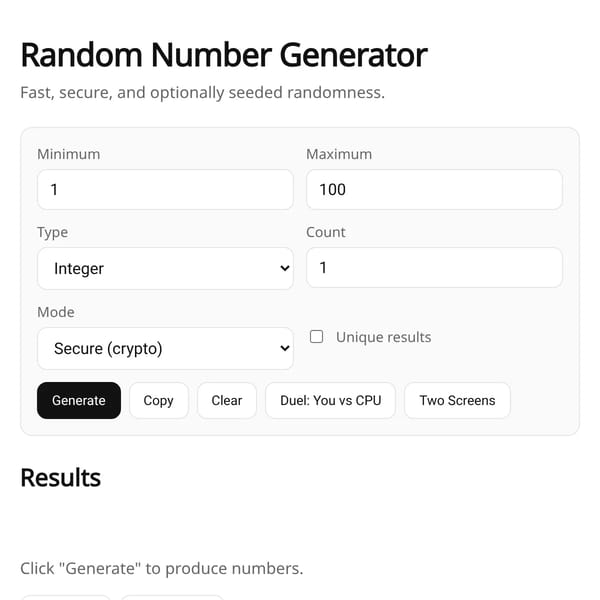 Random Number Generator