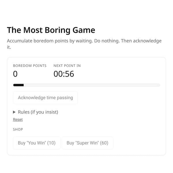 the most boring game