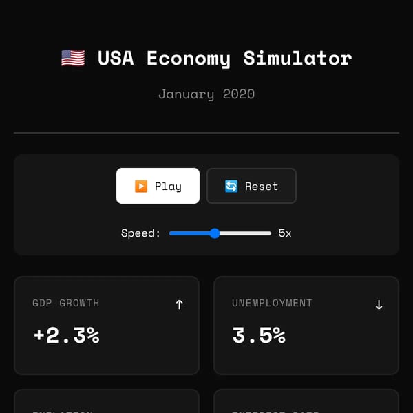 USA Economy Simulator