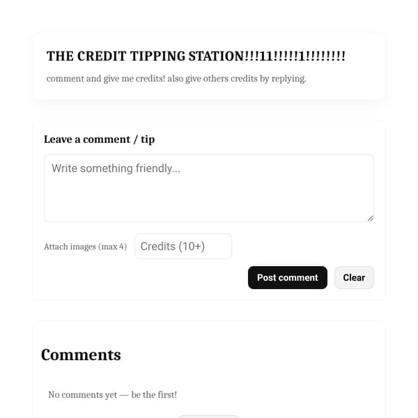 CREDIT TIPPING STATION