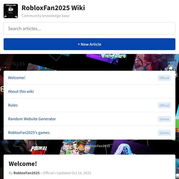 RobloxFan2025 Wiki