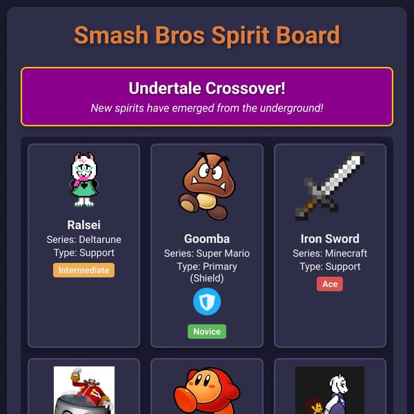 Smash Bros Spirit Board: Mudkip's Take