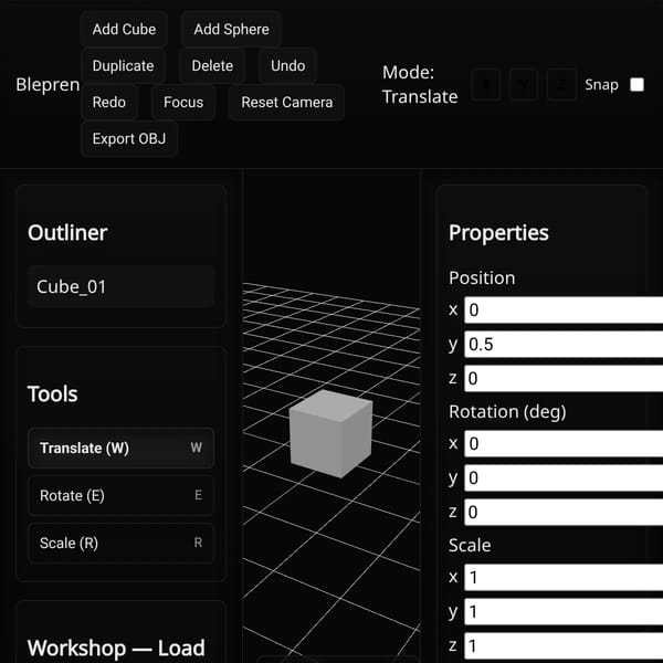 Blepren — 3D Studio (Blender)