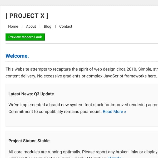 Switching site theme concept