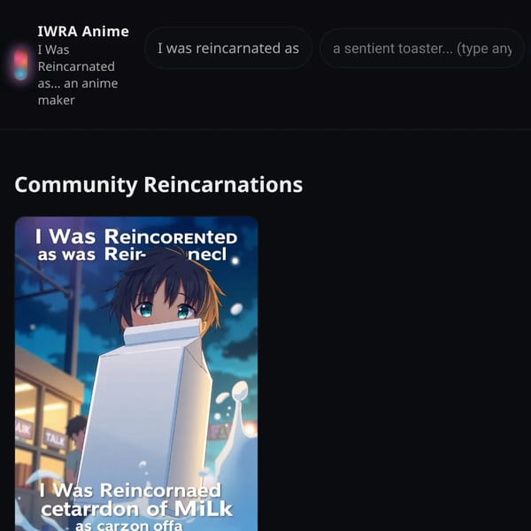 Make a I was reincarnated as a anime