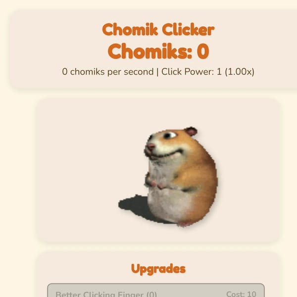 Chomik Clicker : Re-generated