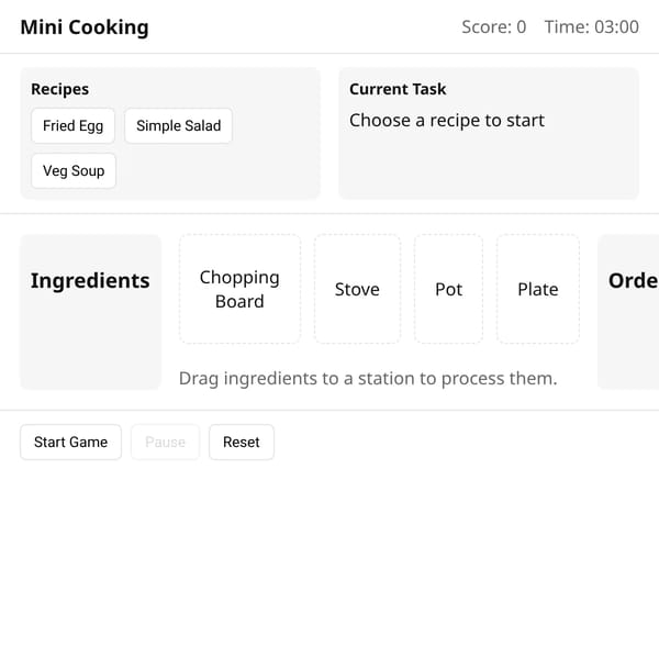 My Generic Cooking Game