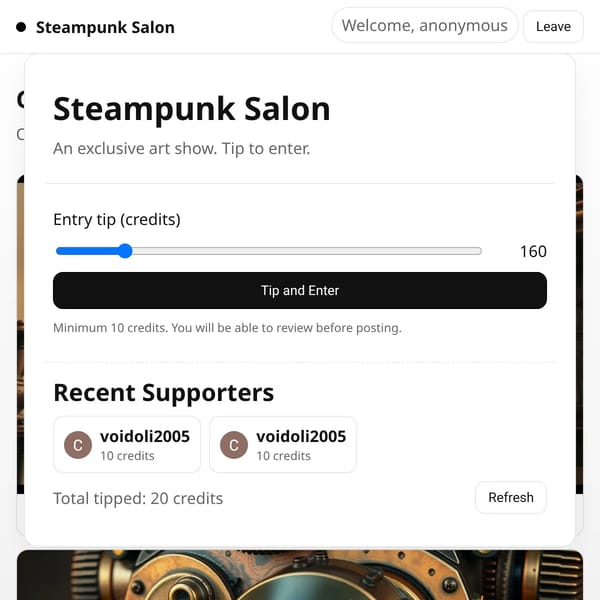 Steampunk Salon — Tip to Enter