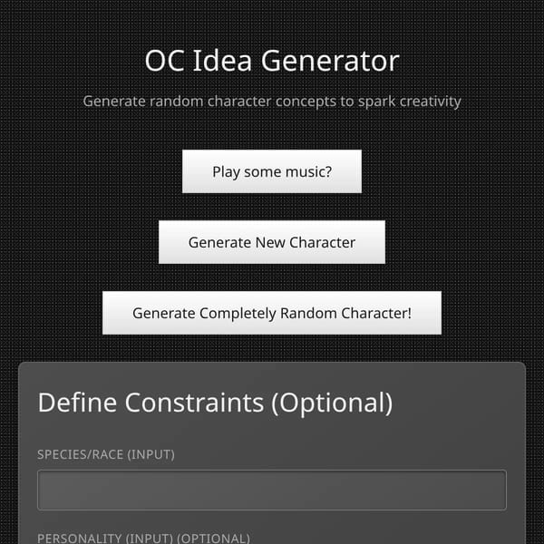 OC idea generator!