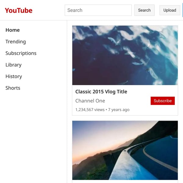 Youtube on websim