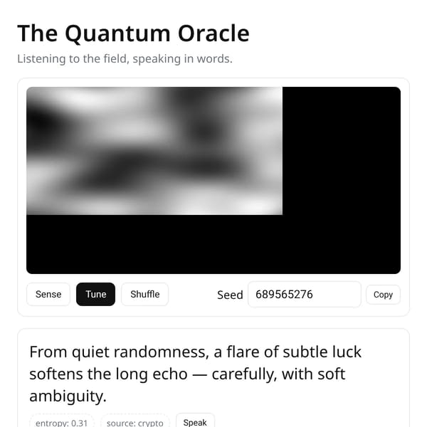 The Quantum Oracle