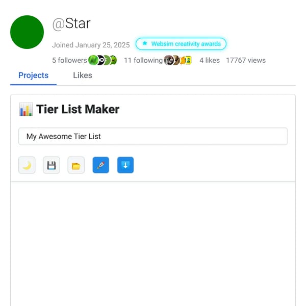 Star's profile