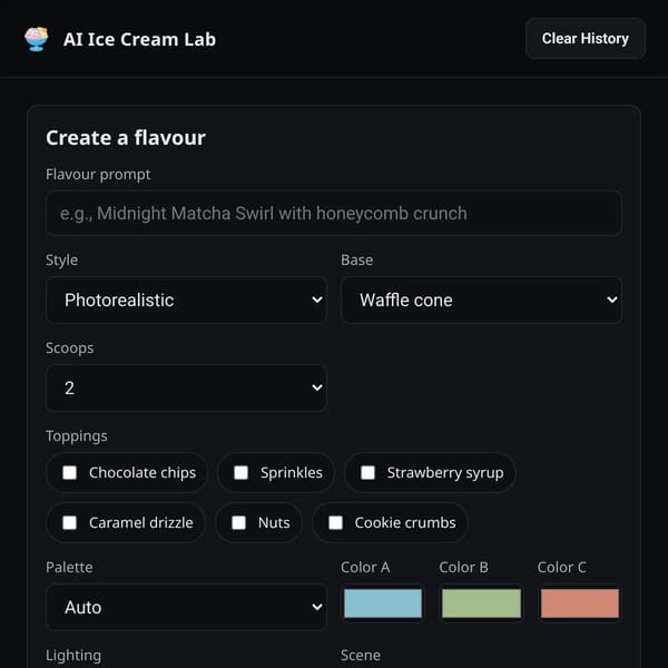 AI Ice Cream Lab