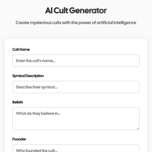 AI Cult Generator