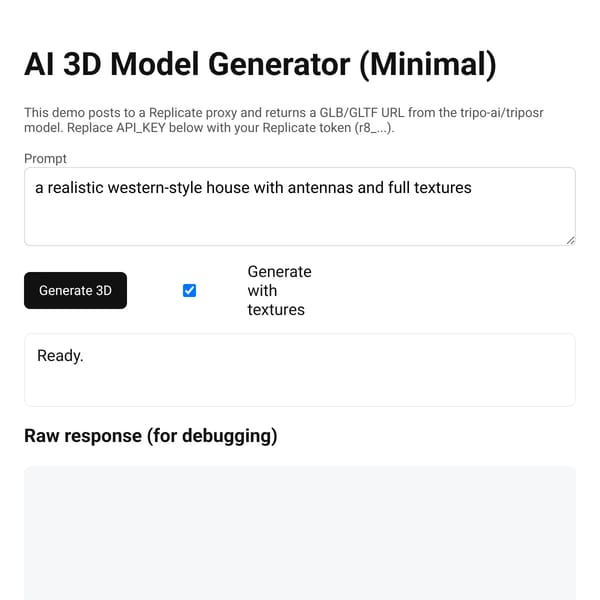 AI 3D Model Generator BETA