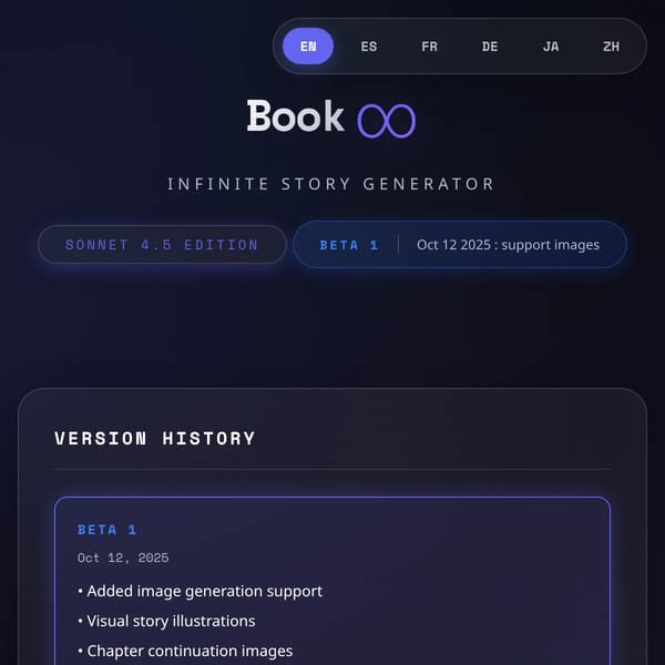 Book.∞ - Infinite Story Generator (Sonnet 4.5 Edition)
