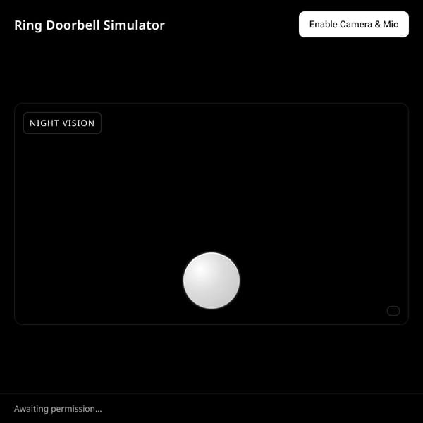 Doorbell Camera Simulator