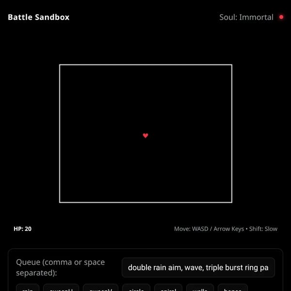 Undertale-style Battle Sandbox fanmade