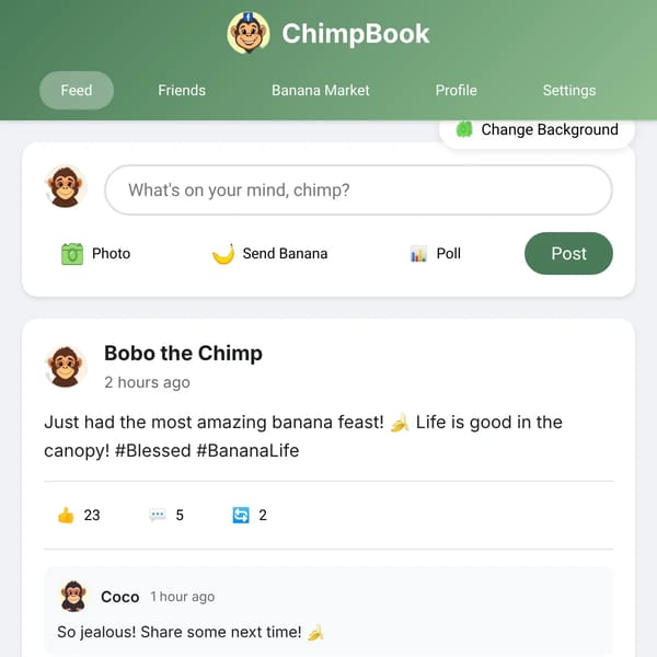 ChimpBook - Social Network for Chimpanzees