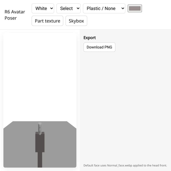 Roblox R6 Avatar Poser