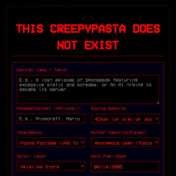 This Creepypasta Does Not Exist