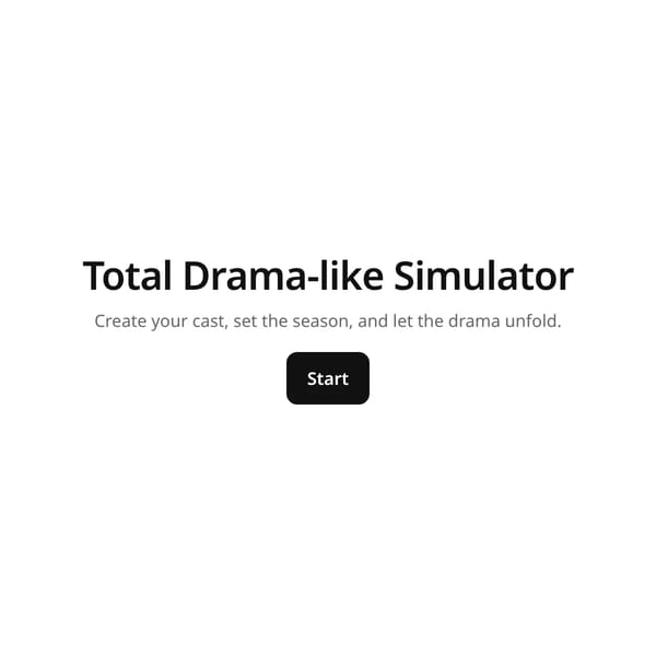 Total Drama-like Simulator