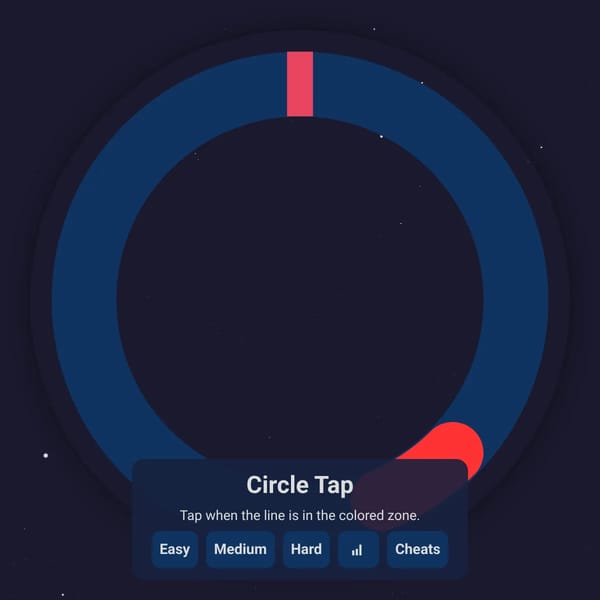 Circle Tap Challenge but you are a cheater