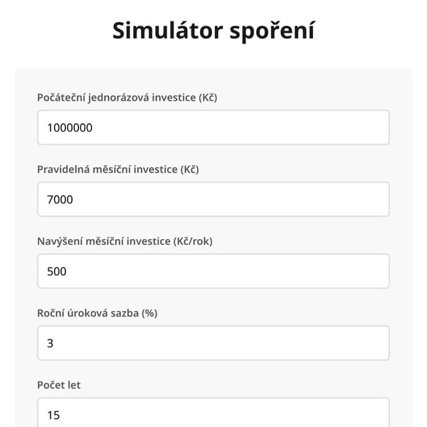 Simulátor spoření