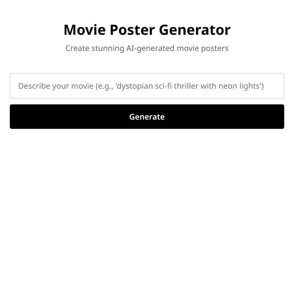 Movie Poster Generator