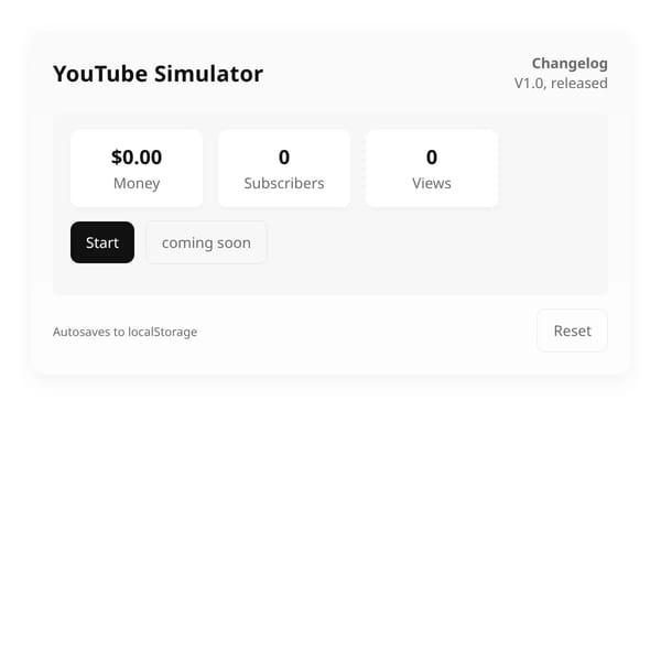 YouTube Simulator