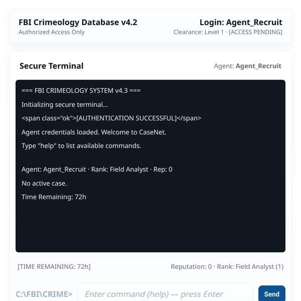 FBI Crimeology Simulator
