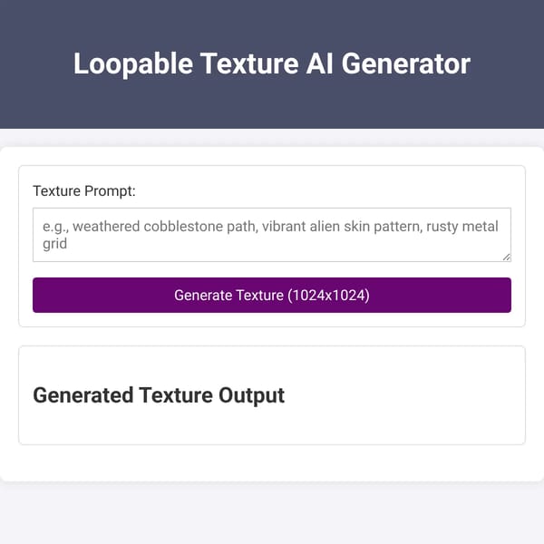 Loopable Texture AI Generator