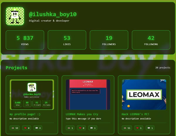 my profile page! :)