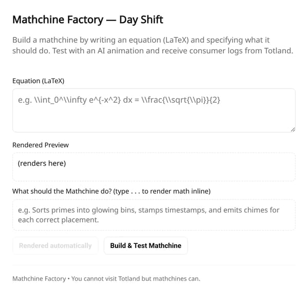 Mathchine Factory — Day in the Life