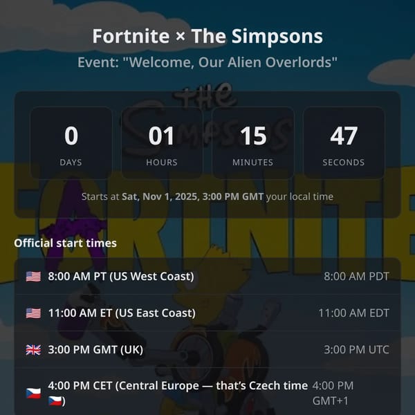 Fortnite x Simpsons — LIVE Countdown