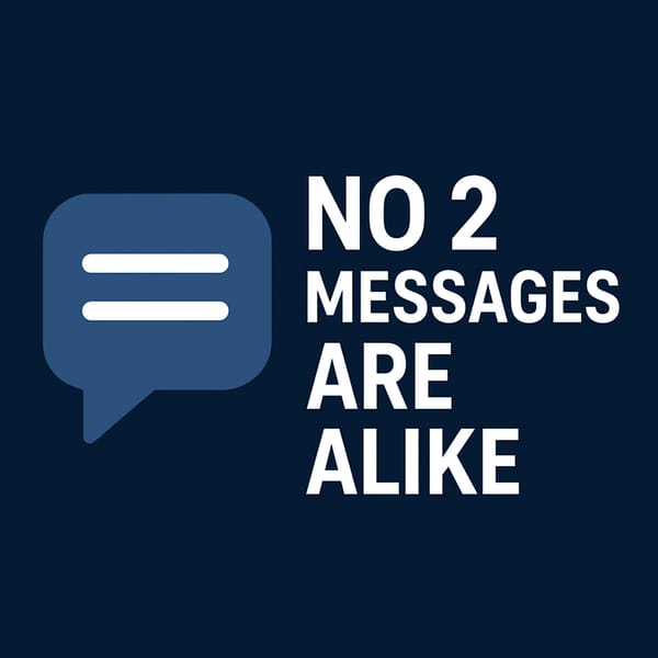 No 2 Messages Are Alike (Official Release)