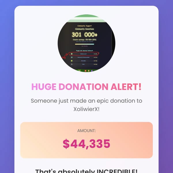 I DONATED TO XoliwierX WITH MY HUGE DONATION!