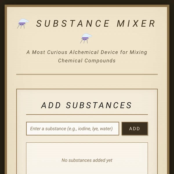 Substance Mixer - Chemical Compound Simulator