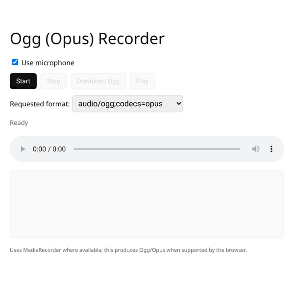 Ogg (Opus) Encoder — Recorder