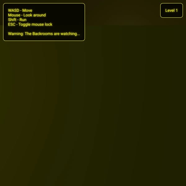 The Backrooms - First Person Experience