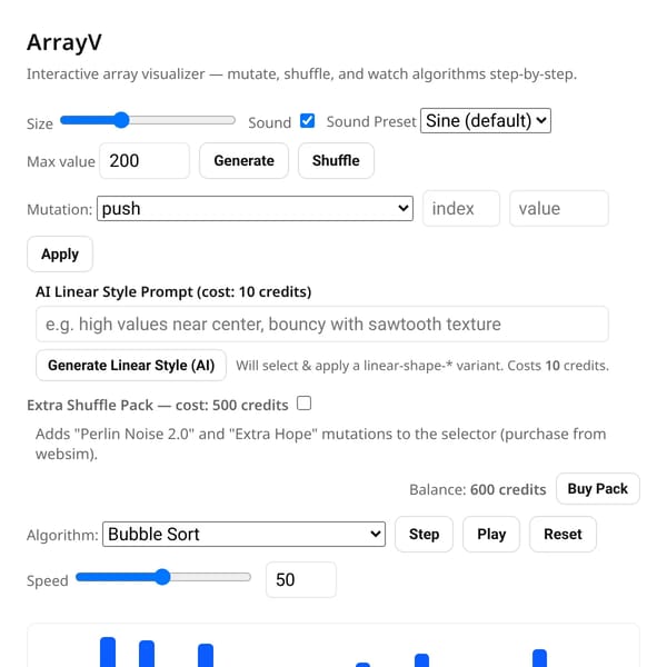ArrayV — Visualize Arrays & Algorithms