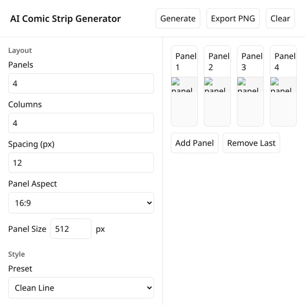 AI Comic Strip Generator