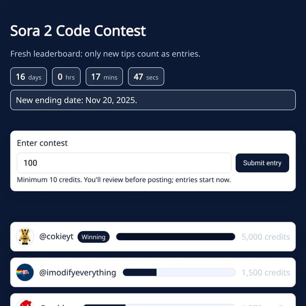 Sora 2 Contest