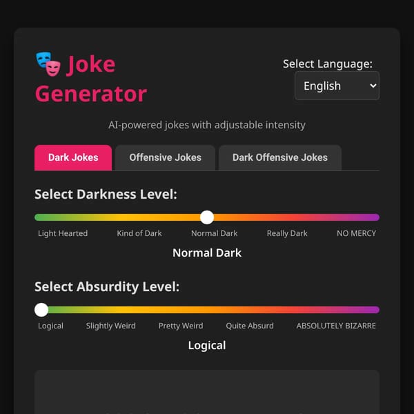 Dark & Offensive Joke Generator