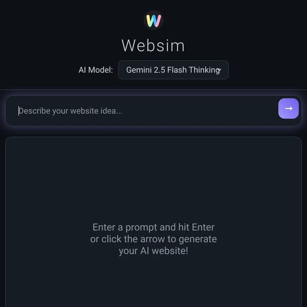 Websim but you just can use 1 prompt