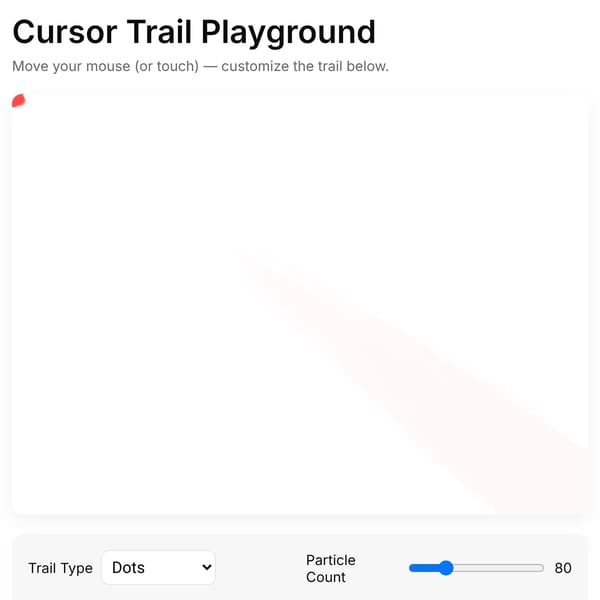 Cursor Trail Playground