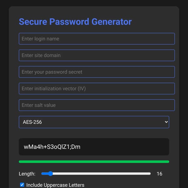 Secure Password Generator