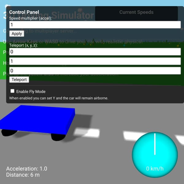 3D Driving Simulator with Realistic Physics