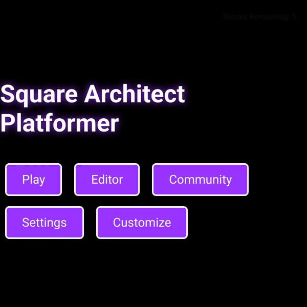 Square Architect Platformer
